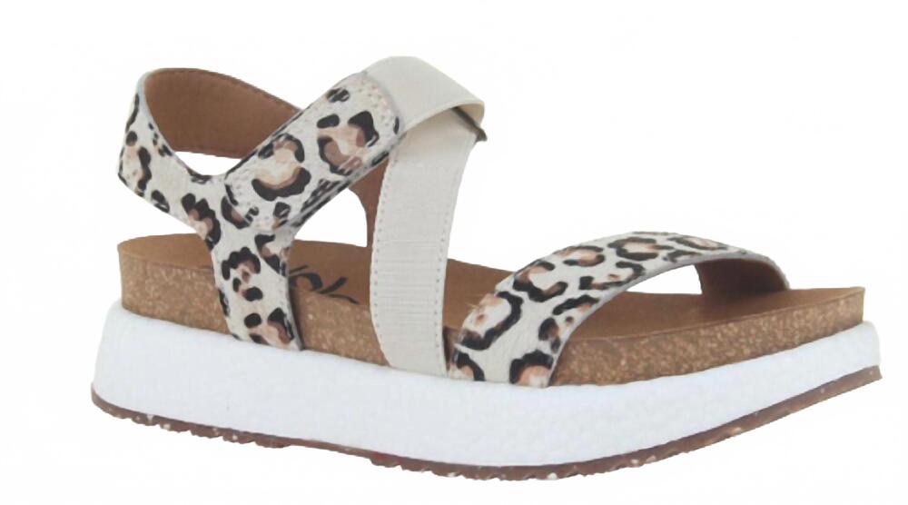 NEW OTBT women's sierra wedge sandals in animal print